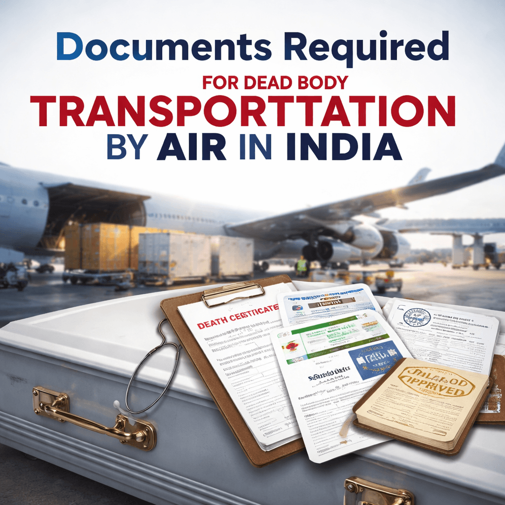 Documents required for dead body transportation by air in India including death certificate and police NOC