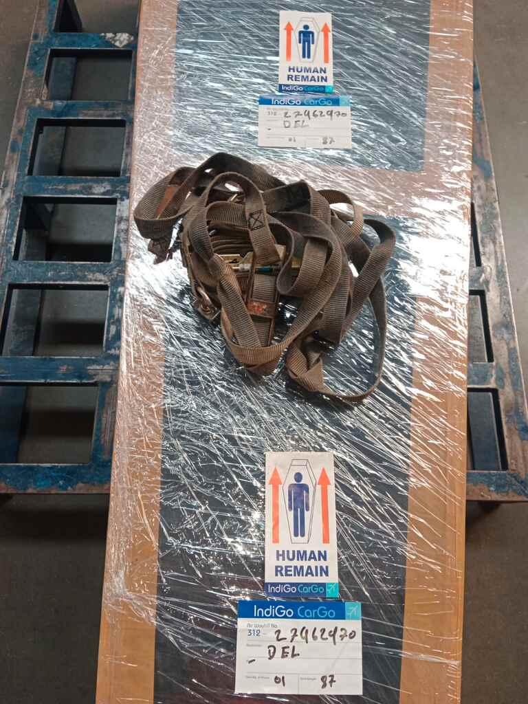 Dead body air transportation from Bangalore to Mumbai with secure coffin packaging