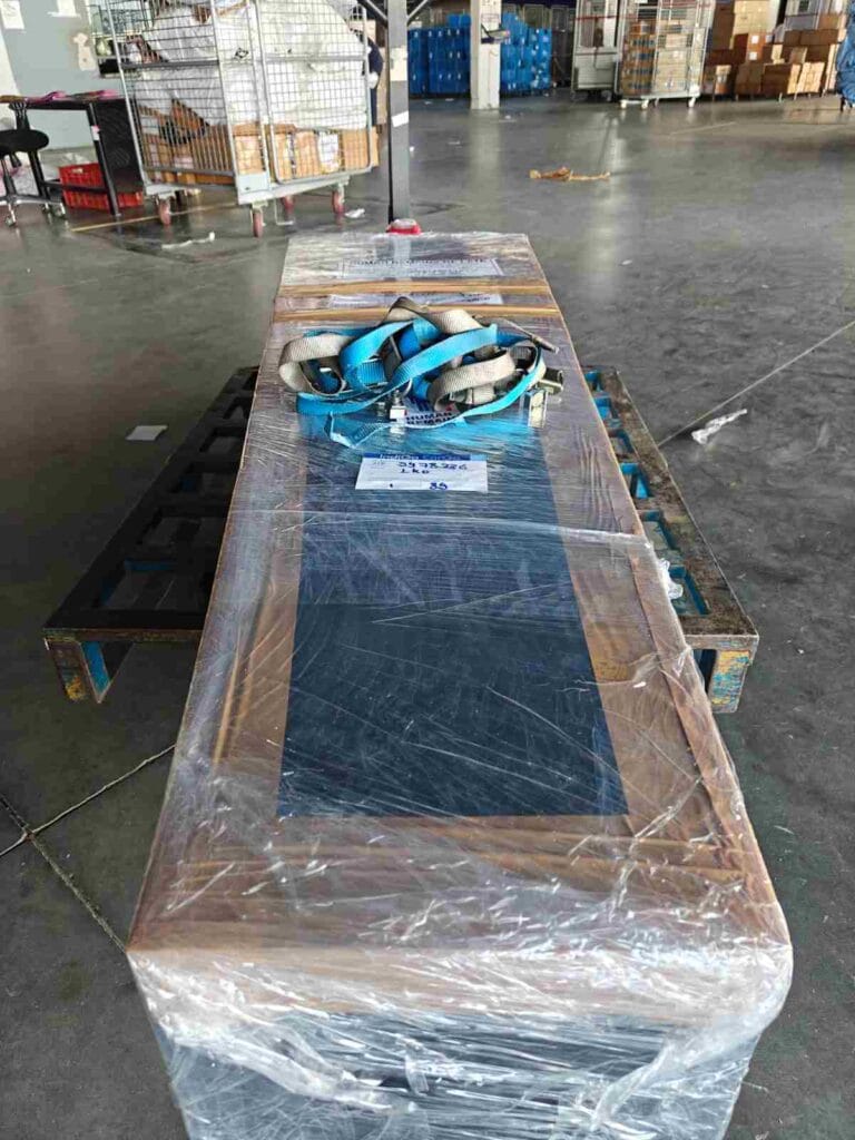 Air cargo coffin box prepared for dead body transportation from Bangalore to Ahmedabad with complete documentation and airport clearance support